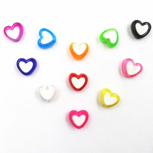 Pack 10 corazones 4x8mm