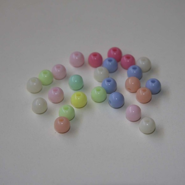 Pack de 25 bolitas de 6mm brillo