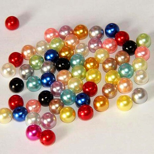 Pack 10 bolas acrílico 6mm tipo perla