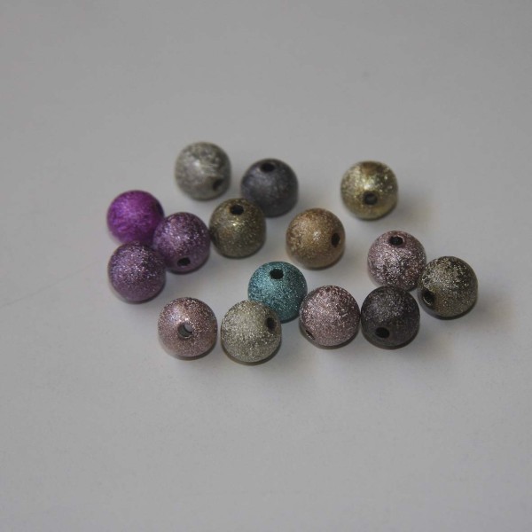 Pack 15 bolitas surtidas de purpurina 8mm