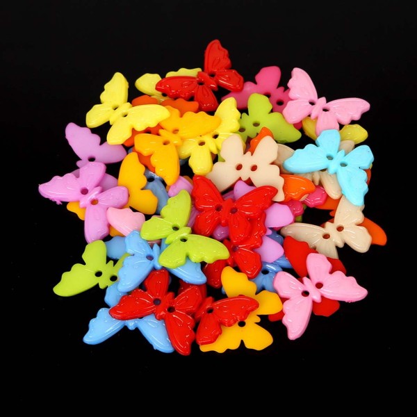 Pack 5 botones mariposa 11x15mm
