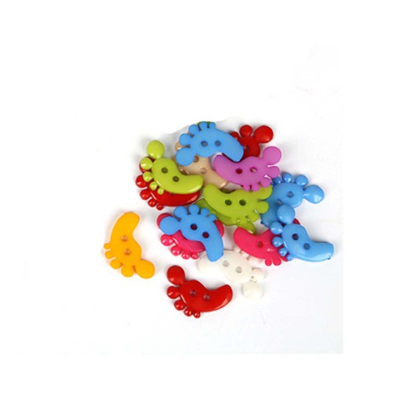 Pack 5 botones pie 15mmx21mm