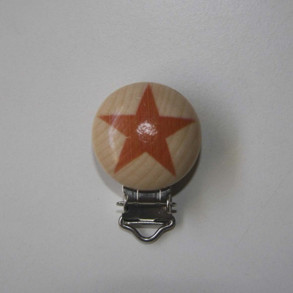 Chupetero de madera con estrella