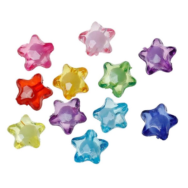 Pack 10 Espaciadores estrella acrílico 12x11mm