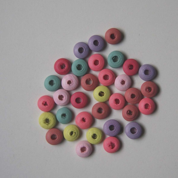 Pack 20 Separadores de madera 10mm colores surtidos