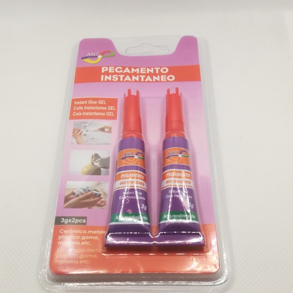Pack de 2 pegamentos instantáneos