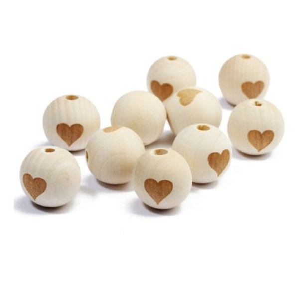 Bola Madera 20mm - Corazón