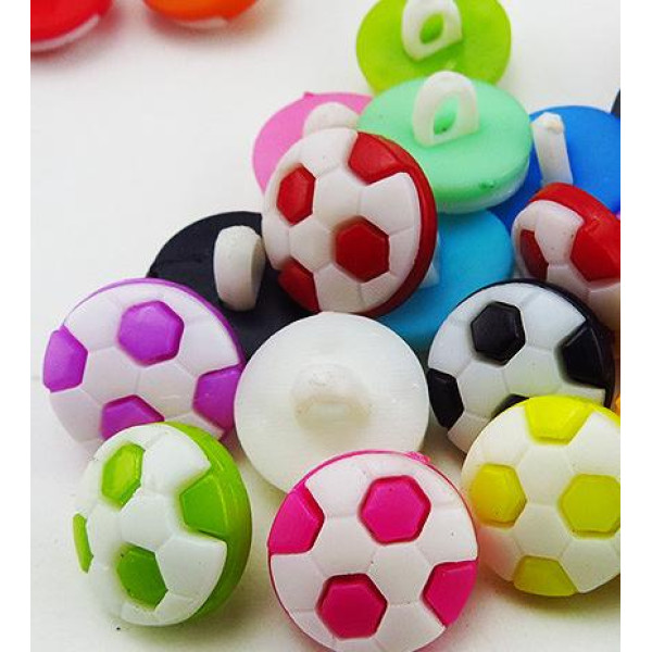 Pack 5 botones balón 13mm