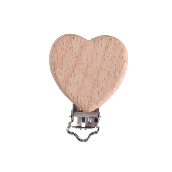 Chupetero de madera Corazón