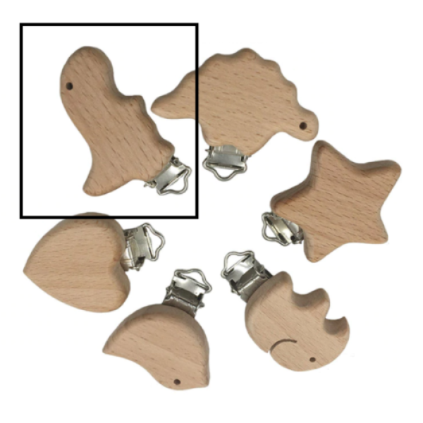 Chupetero de Madera Dinosaurio