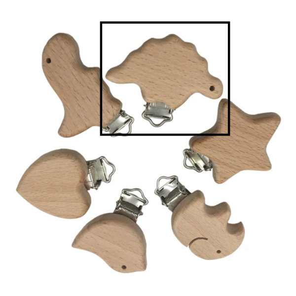 Chupetero de Madera Stegosaurus