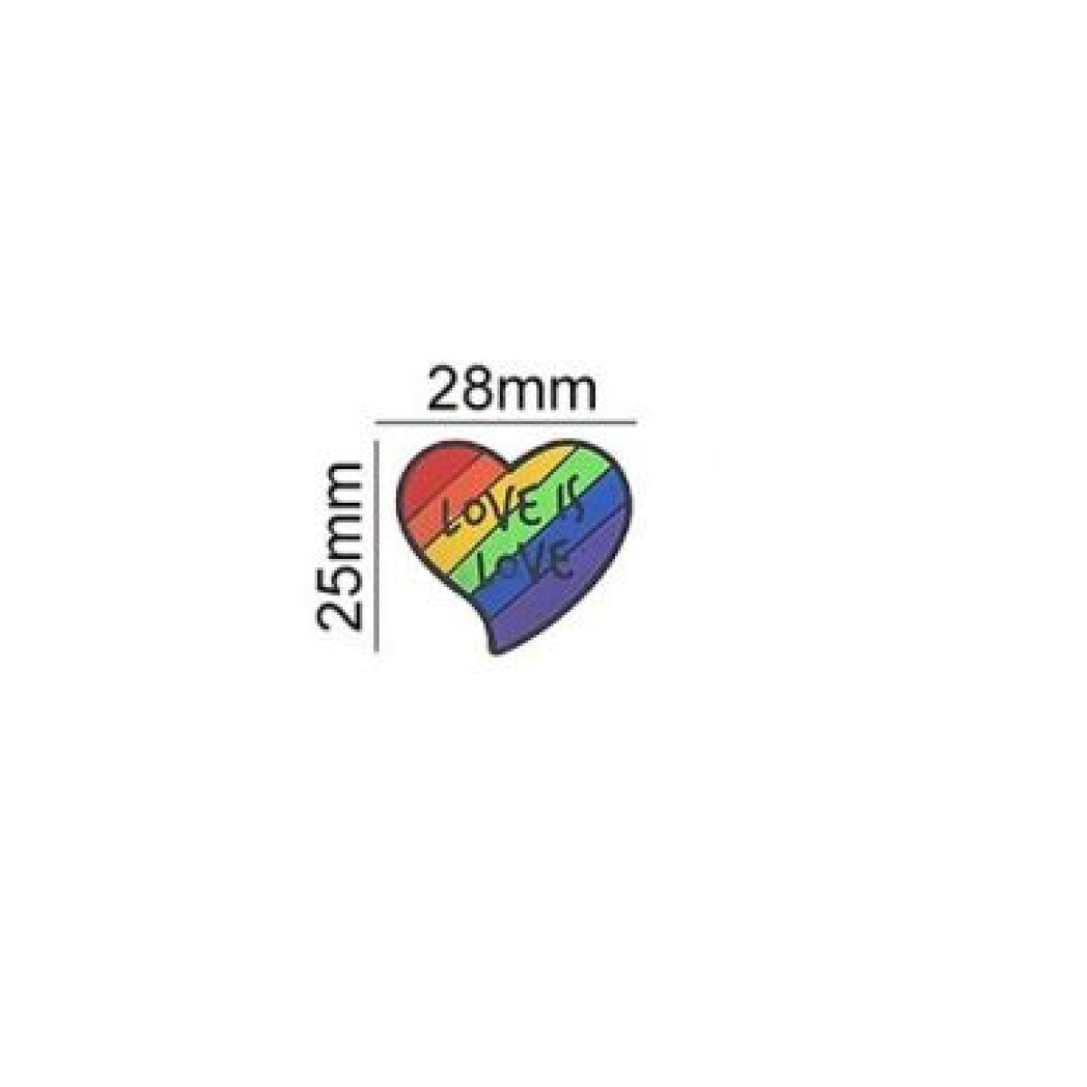 Pieza Corazón Arcoiris