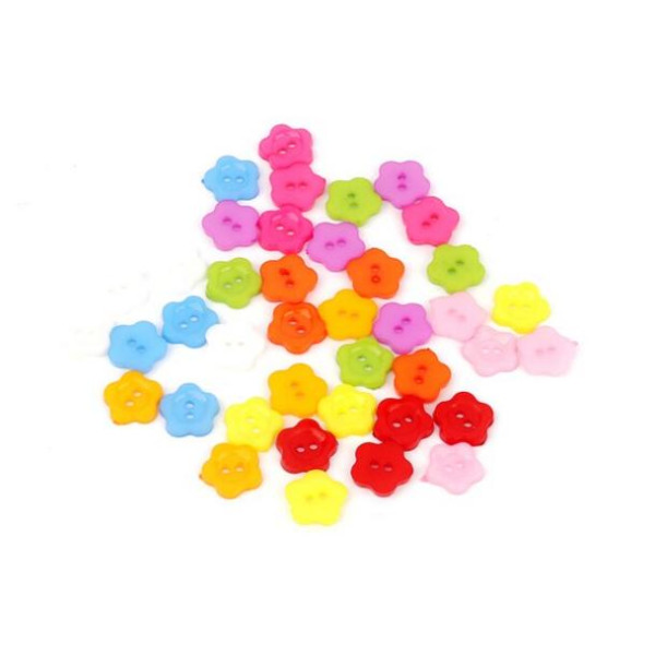 Pack de 5 botones Flor