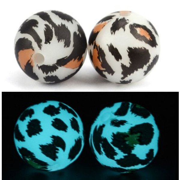 Bola 15mm Fosforencente  Animal Print