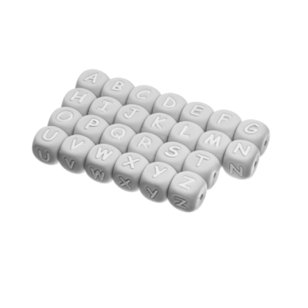 Letra silicona 12mm Gris Claro