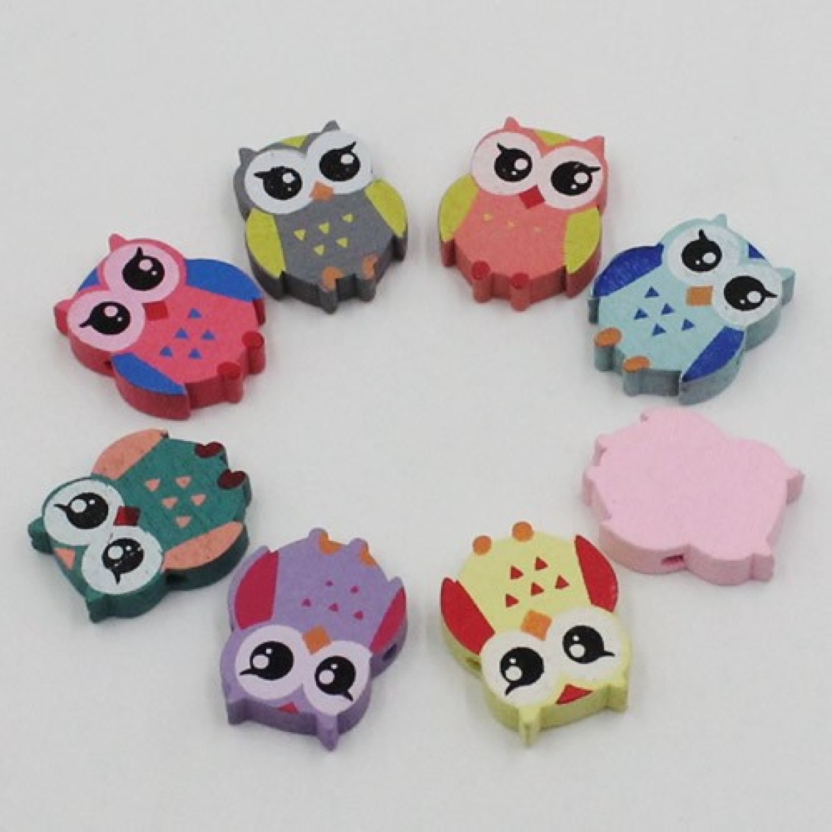 Pack de 5 búhos de madera
