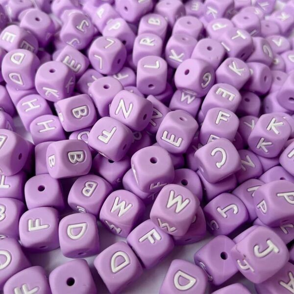 Letra silicona 12mm Malva