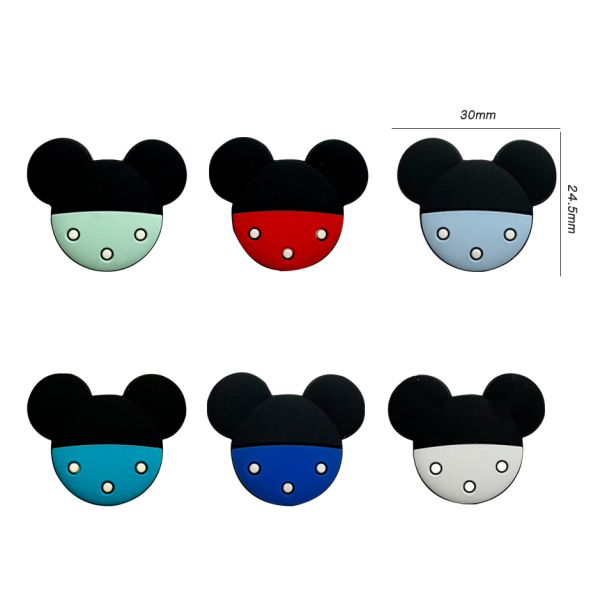 Pieza silueta mickey bicolor tres botones