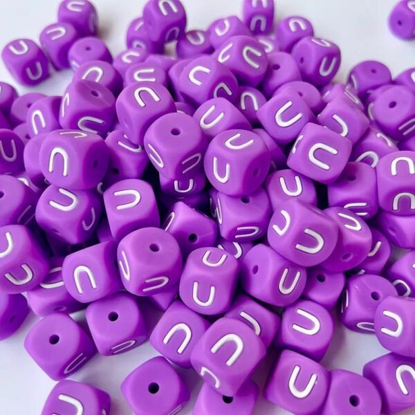 Letra silicona 12mm Morado