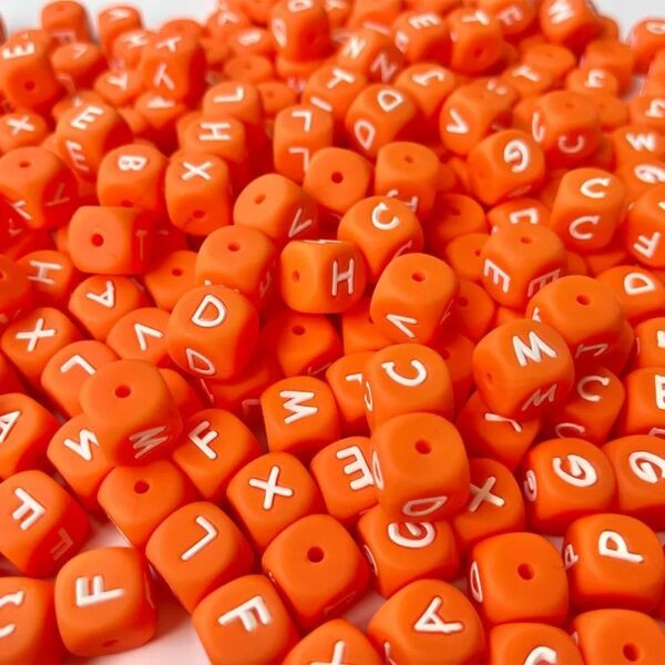 Letra silicona 12mm Naranja