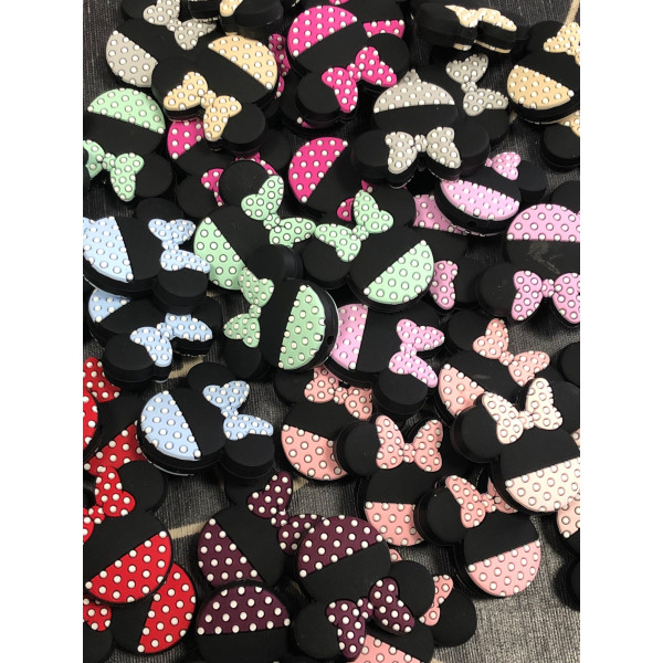 Pieza silueta minnie bicolor lunares