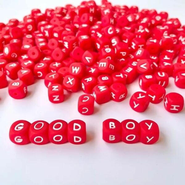 Letra silicona 12mm Rojo