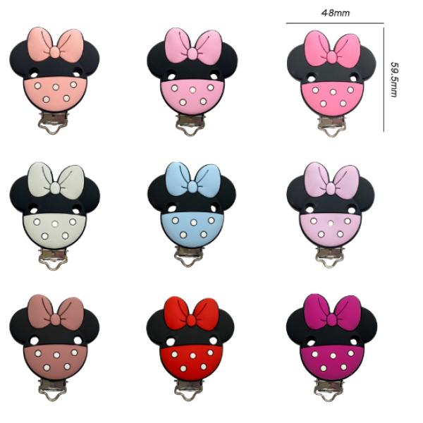 Chupetero silueta minnie bicolor