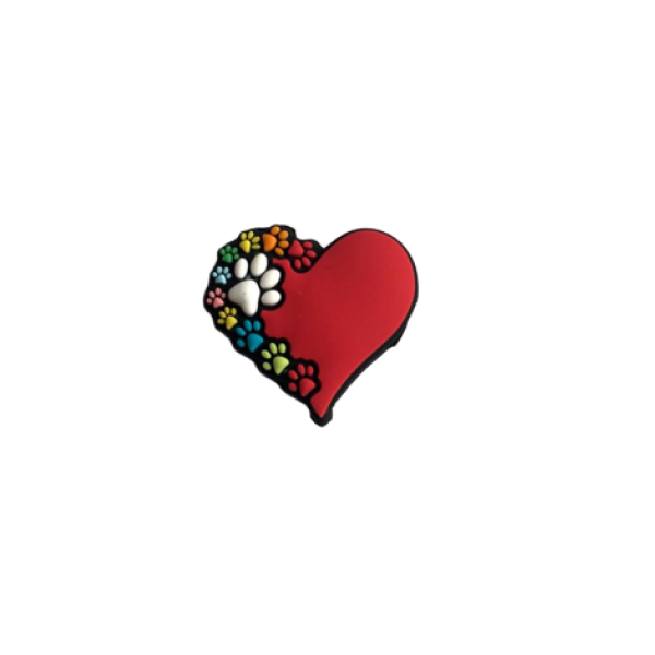 Pieza Corazón Rojo huella