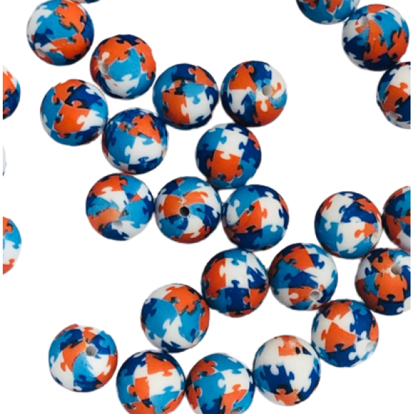 Bola 15mm M. Puzzle Azul (117)