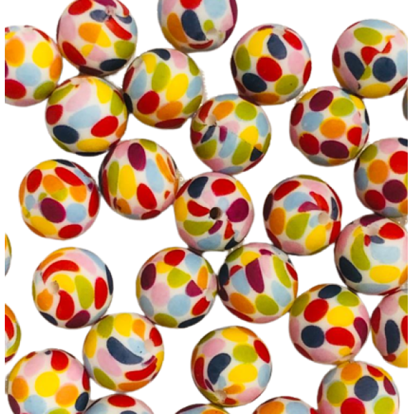 Bola 15mm M. Circulos Coloridos (129)