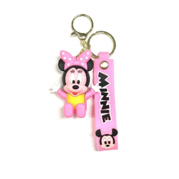Llavero Mickey y Minnie Minnie Bebe Rosa