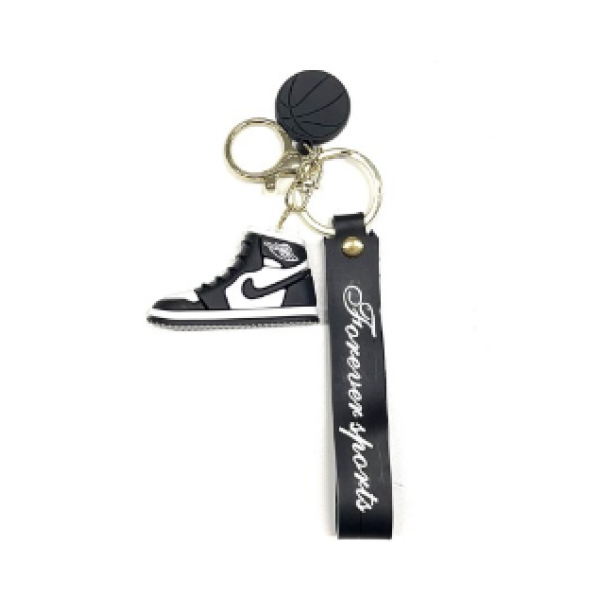 Llavero Botas - Nike Negra y Blanca