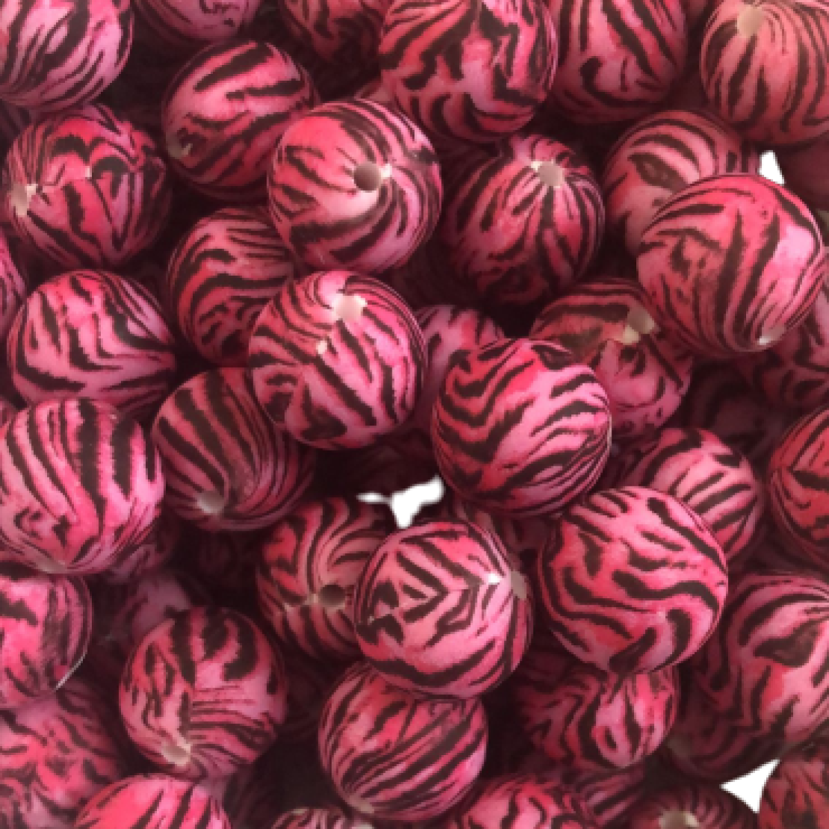 Bola 15mm M. Cebra Rosa (P126)