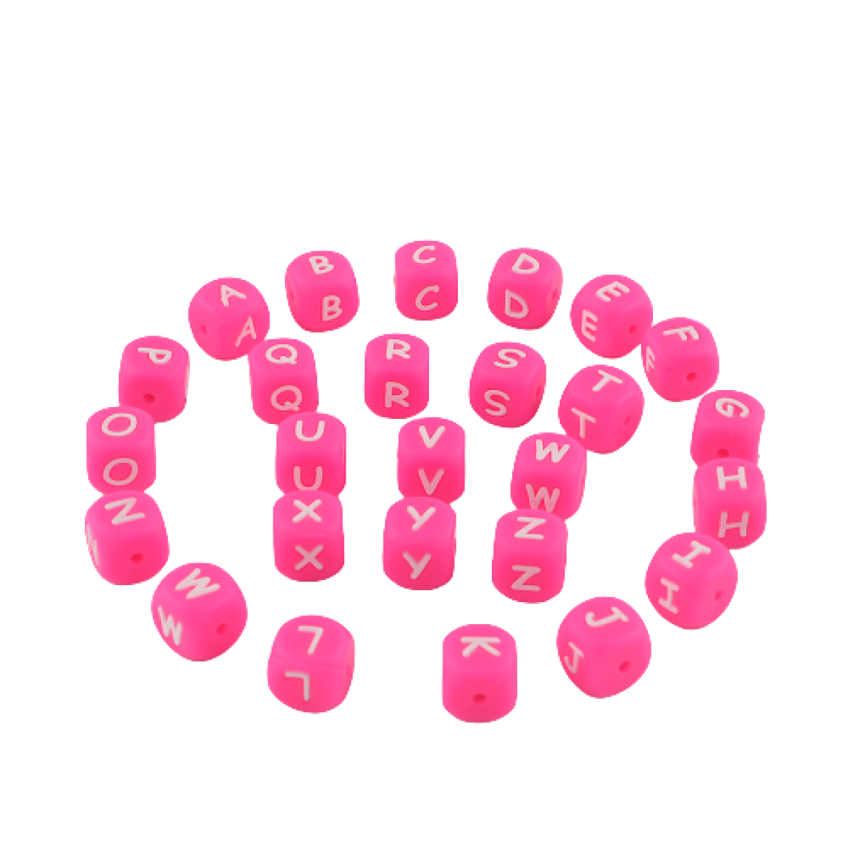 Letra silicona 12mm Rosa Intenso