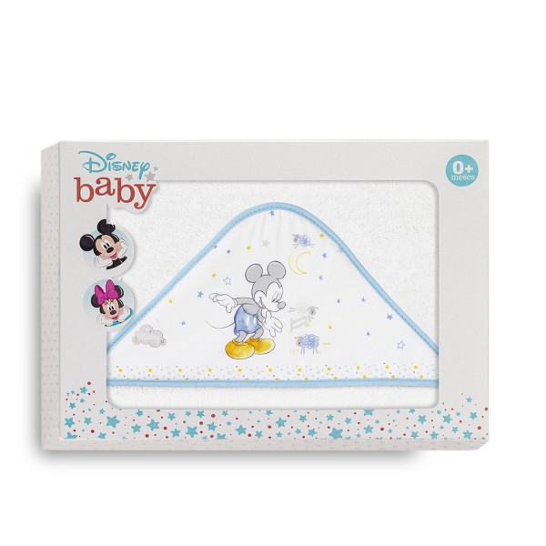 Capa de baño blanco y azul mickey disney MK004