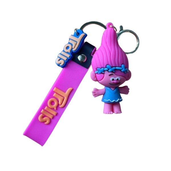 Llavero Trolls - Poppi Rosa Intenso