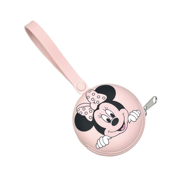 Porta Chupetero Minnie Rosa Palo Bebe 2