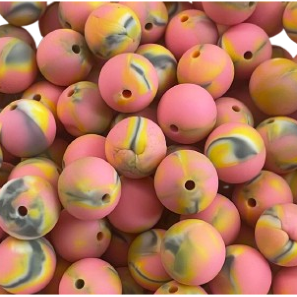 Bola 15mm - M. Multicolor Rosa, gris y amarillo
