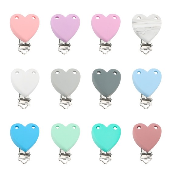 Chupetero Corazón 2 Agujeritos Silicona