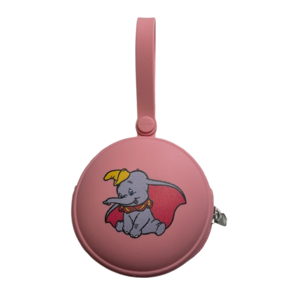 Porta Chupetero Rosa Bebé Dumbo Gorro Amarillo 3