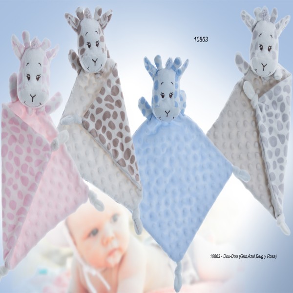 10863 DOUDOU ATERCIOPELADO JIRAFA TOPOS. GAMBERRITOS