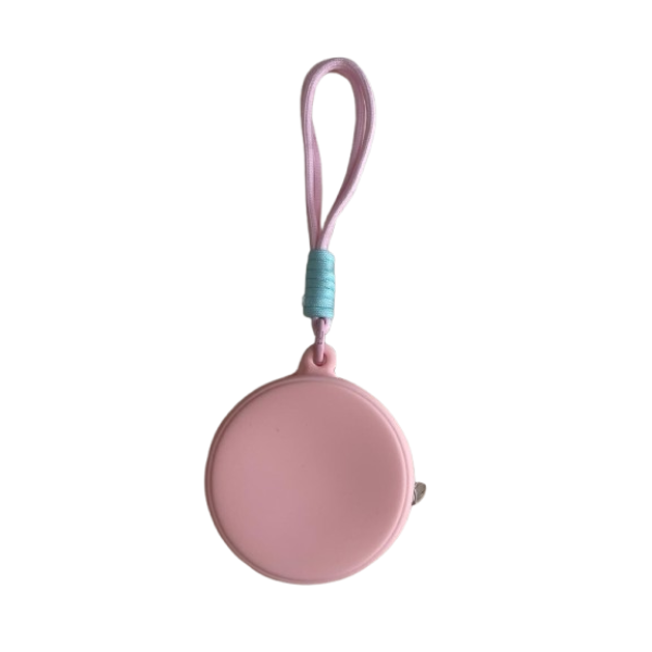 Porta Chupetero 4 Liso Rosa Bebé