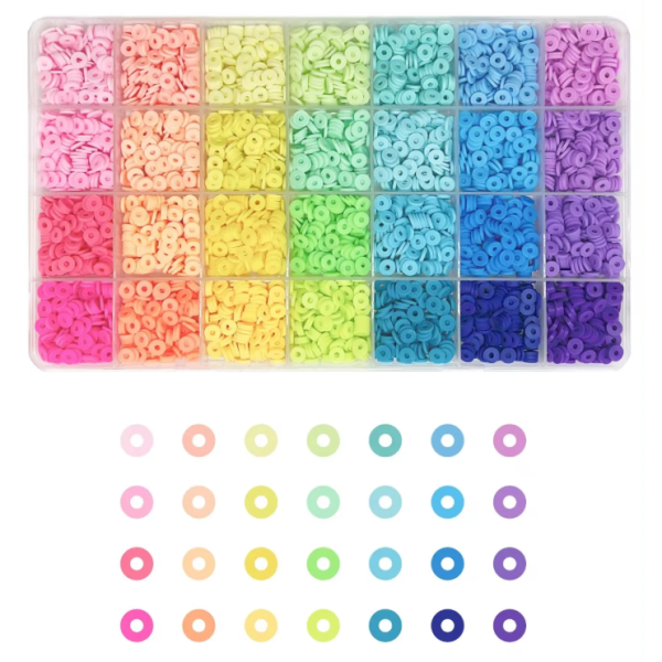 Caja de Abalorios Cuentas de Arcilla