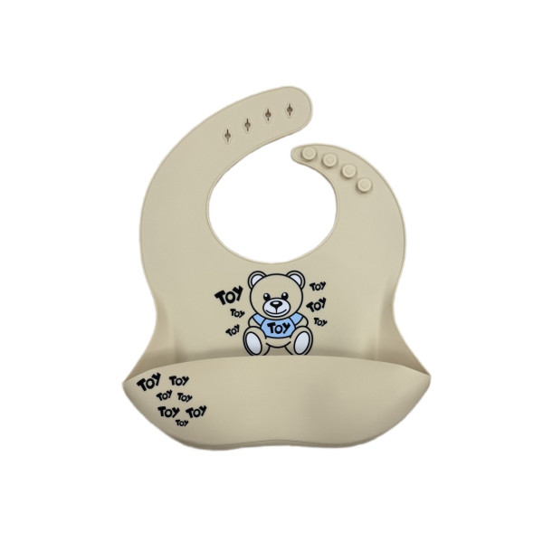 Babero Toy Beige Azul Bebé