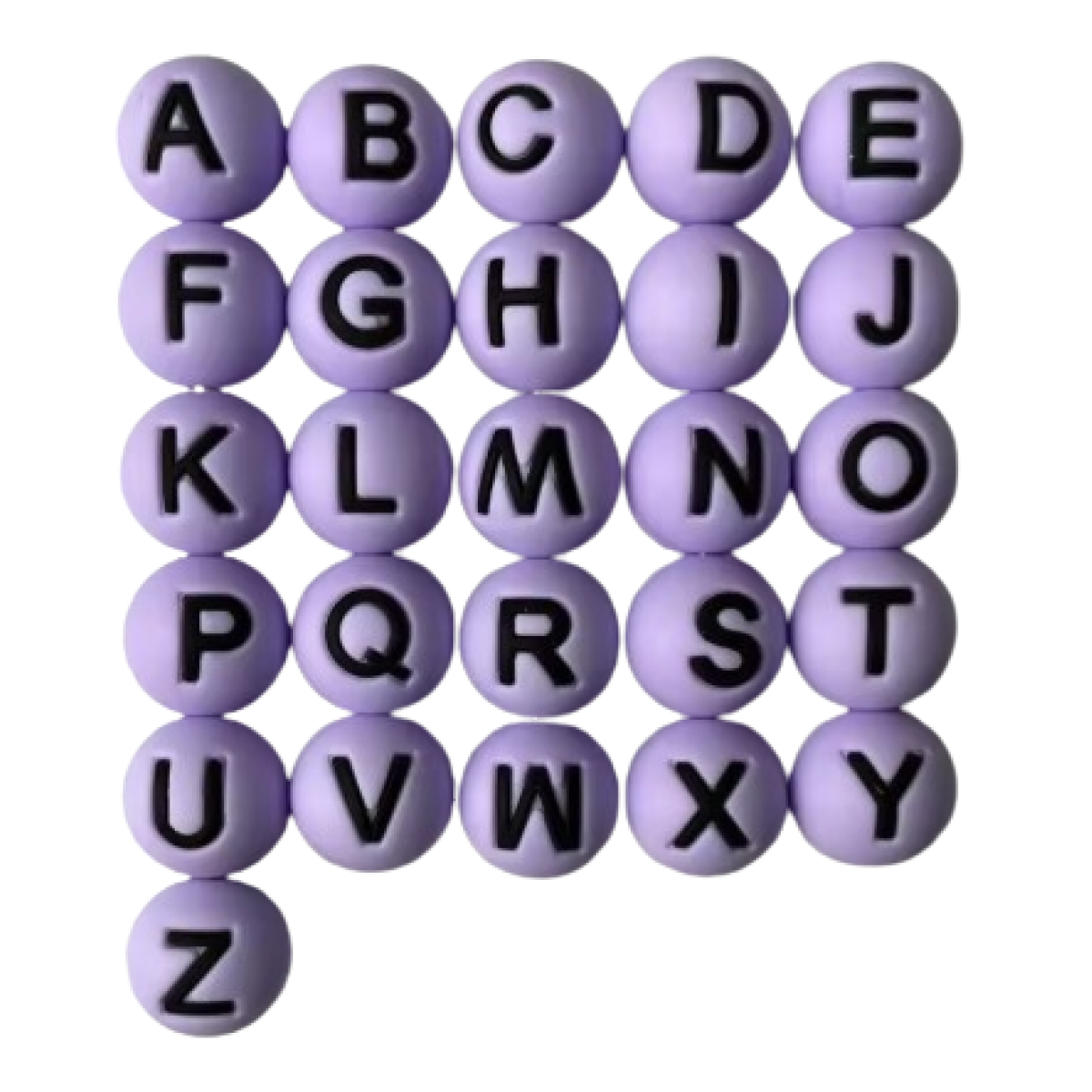 Letra silicona 15mm Malva 2
