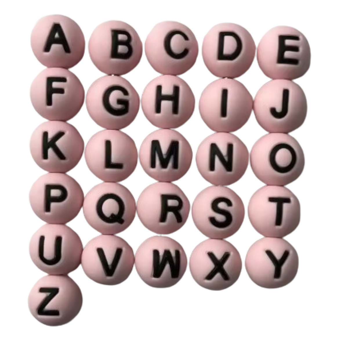 Letra silicona 15mm Rosa Claro