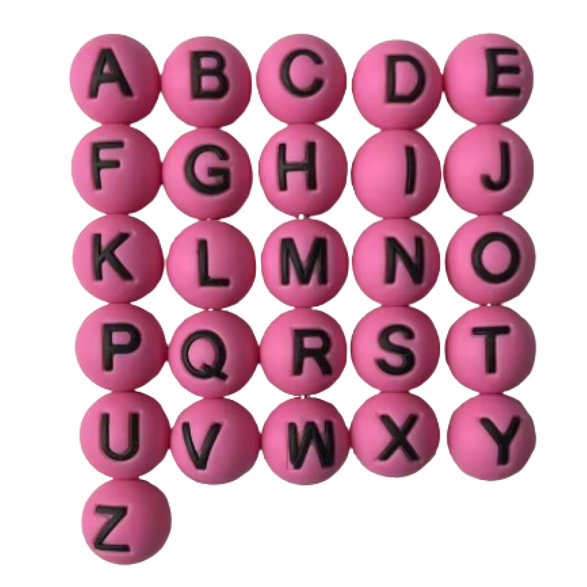 Letra silicona 15mm Rosa Fucsia