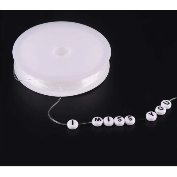 Rollo de cuerda elástica para cuentas 0.5mm 18metros