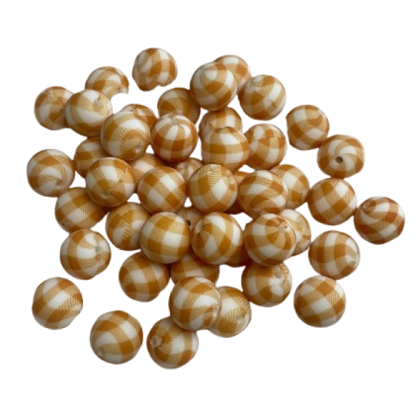 Bola 15mm M. Vichy Anaranjado (P132)