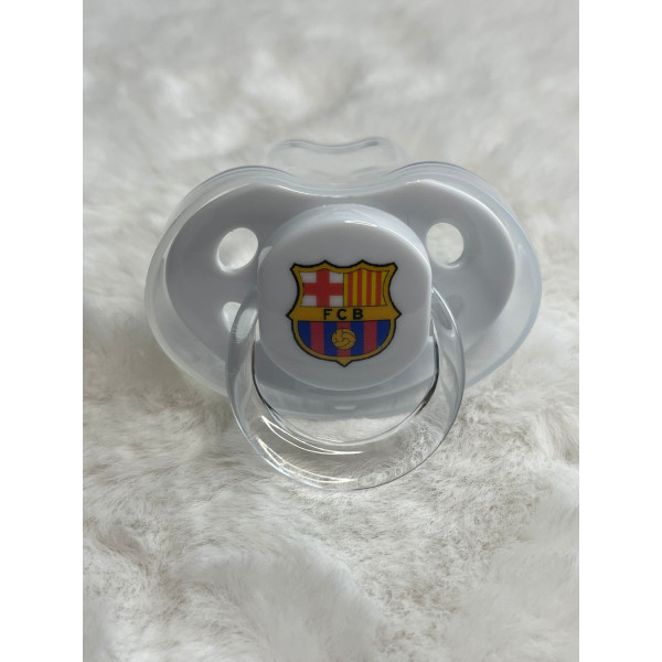 Chupete Blanco Barça Con protector